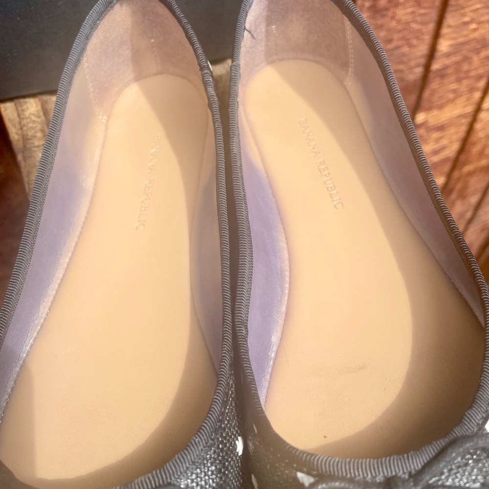 Banana Republic Black and White Polka Dot Ballet Flats, Size 6.5 - Picture 8 of 16